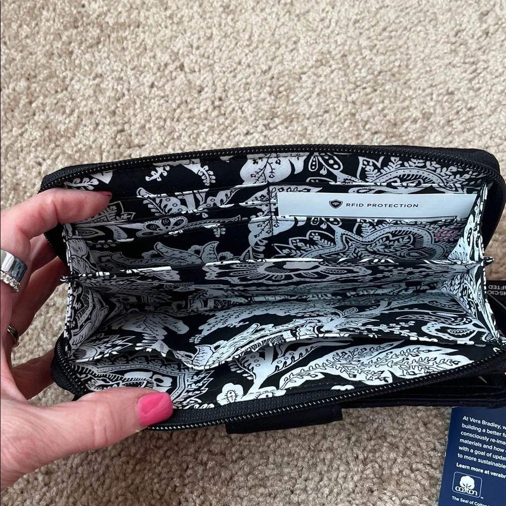 NWT Vera Bradley Nordic Multi Plaid Turnlock Wallet - Picture 7 of 12